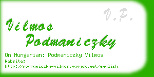 vilmos podmaniczky business card